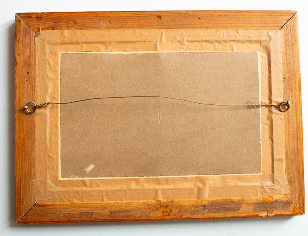 Vintage Puppies in Shed Engraving in Maple Veneer Frame