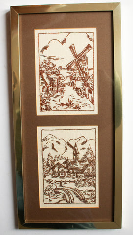 Vintage Line Needlework of Windmills