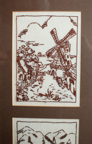 Vintage Line Needlework of Windmills
