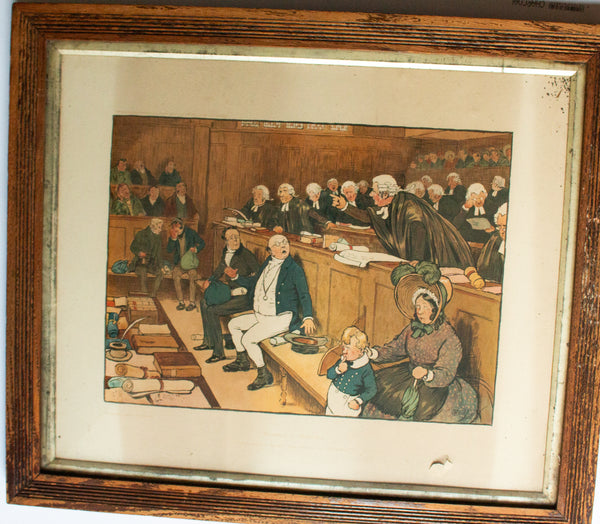 RESERVED FOR L. Cecil Aldin Framed and Glazed Print 'Bardell v. Pickwick'