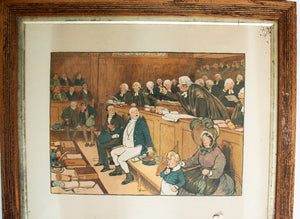 RESERVED FOR L. Cecil Aldin Framed and Glazed Print 'Bardell v. Pickwick'