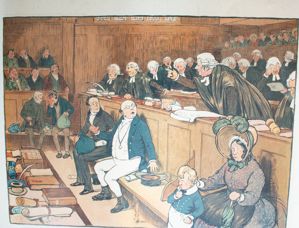 RESERVED FOR L. Cecil Aldin Framed and Glazed Print 'Bardell v. Pickwick'