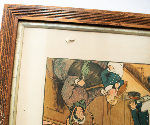 RESERVED FOR L. Cecil Aldin Framed and Glazed Print 'Bardell v. Pickwick'