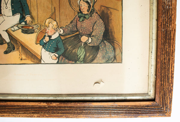 RESERVED FOR L. Cecil Aldin Framed and Glazed Print 'Bardell v. Pickwick'