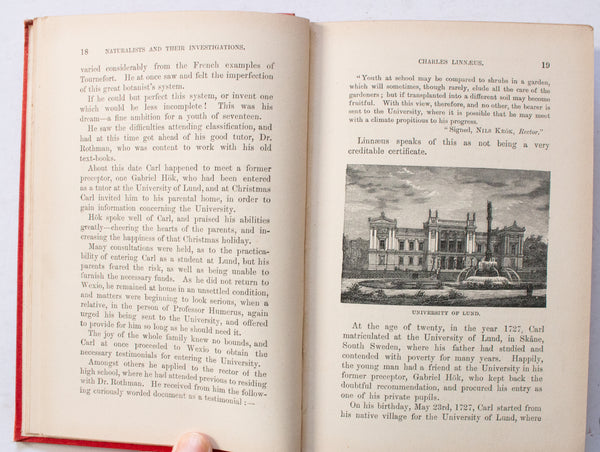 Antique Natural History Book 'Naturalists and their Investigations' by George Day,