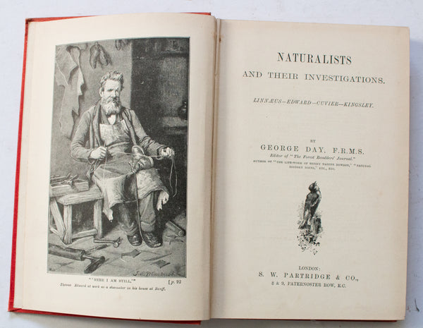 Antique Natural History Book 'Naturalists and their Investigations' by George Day,