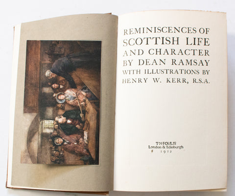 Antique Scottish History Book 'Reminiscences of Scottish Life and Character' by Dean Ramsay, 1912