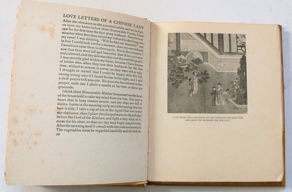 Antique Literature Book 'The Love Letters of a Chinese Lady' by Elizabeth Cooper, 1919