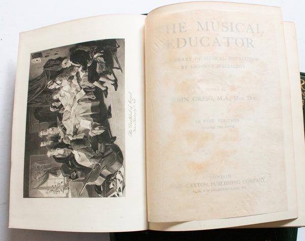 Vintage Music Books 'The Musical Educator', 1900, John Grieg Ed., Volumes 1, 2, 4 and 5