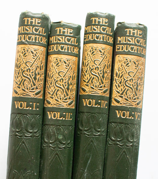 Vintage Music Books 'The Musical Educator', 1900, John Grieg Ed., Volumes 1, 2, 4 and 5
