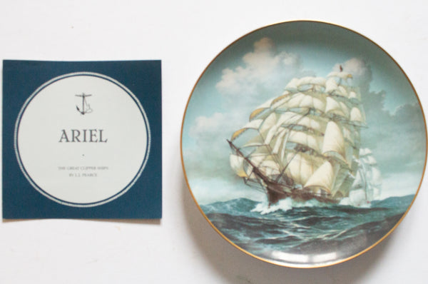Franklin Porcelain 'The Great Clipper Ships' Picture Plate 'Ariel'