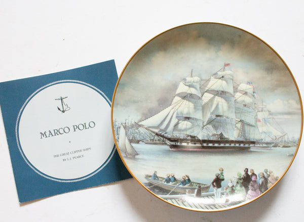 Franklin Porcelain 'The Great Clipper Ships' Picture Plate 'Marco Polo'