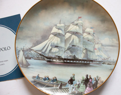 Franklin Porcelain 'The Great Clipper Ships' Picture Plate 'Marco Polo'
