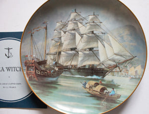 Franklin Porcelain 'The Great Clipper Ships' Picture Plate 'Sea Witch'