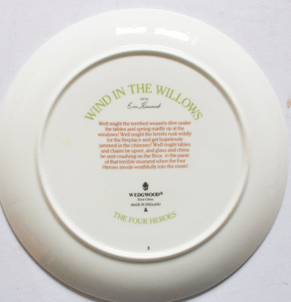 Wedgwood Bone China 'Wind in the Willows' Picture Plate 'The Four Heroes'