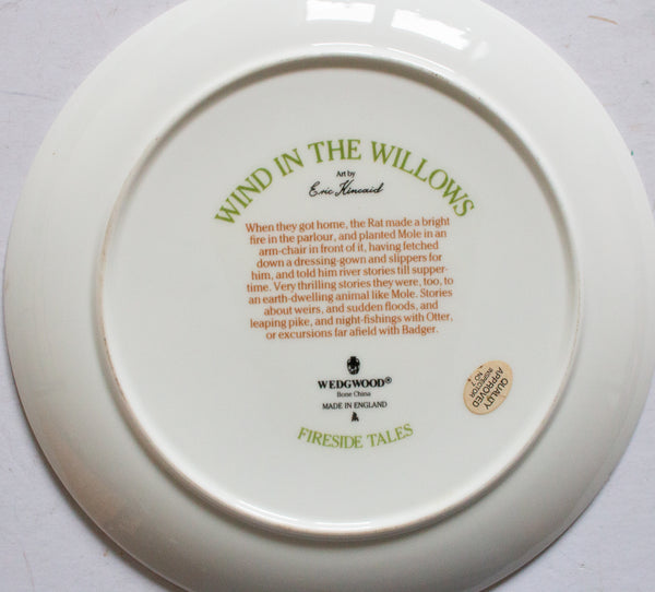 Wedgwood Bone China 'Wind in the Willows' Picture Plate 'Fireside Tales'