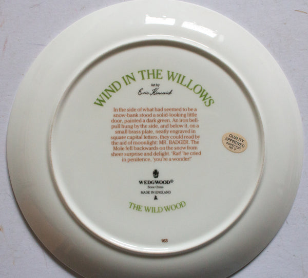 Wedgwood Bone China 'Wind in the Willows' Picture Plate 'The Wild Wood'