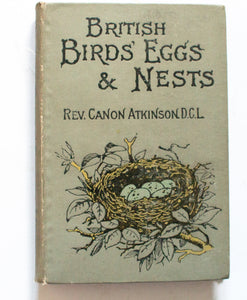 Antique Natural History Book 'British Birds' Eggs & Nests' by Rev. Canon Atkinson