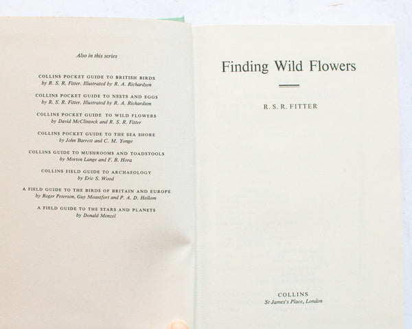 Botanical Book 'Finding Wild Flowers' by R. S. R. Fitter