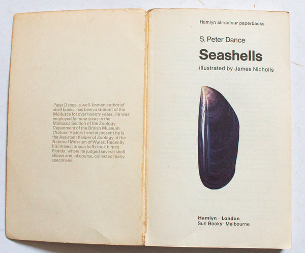 Vintage Natural History Book 'Seashells' by S. Peter Dance, 1971