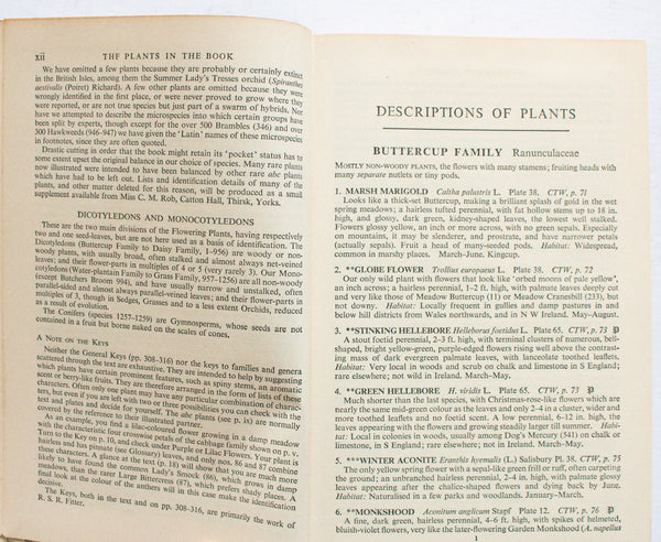 Botanical Book 'The Pocket Guide to Wild Flowers' by David McClintock, R. S. R. Fitter and Francis Rose, 1958