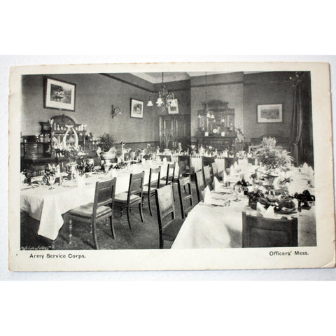 Wellington Series Postcard 'Army Service Corps: Officers' Mess'