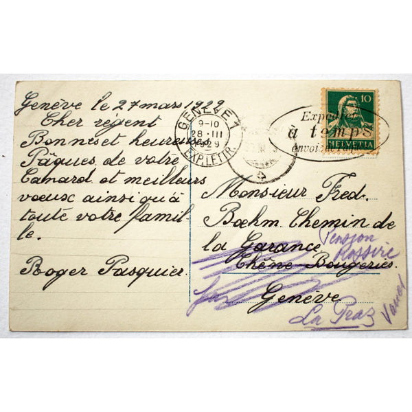 French Easter Greetings Postcard 'Joyeuses Paques'