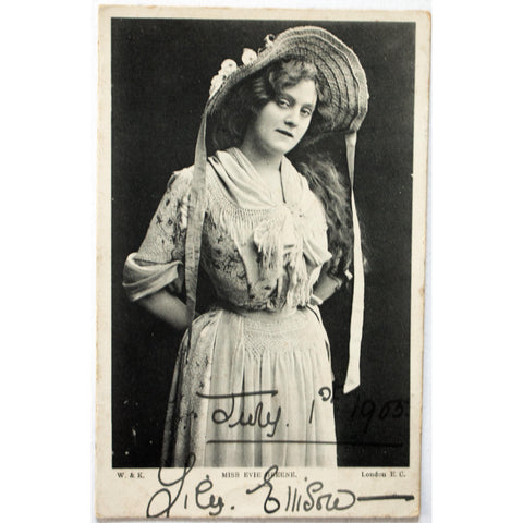 Wildt & Kray Black and White Postcard 'Miss Evie Greene'