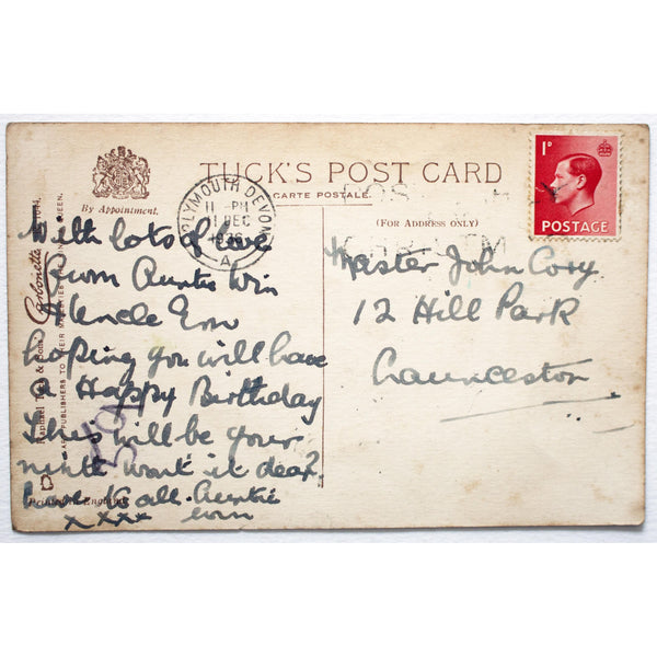 Tuck's 'Carbonette' Postcard 'Birthday Greetings'