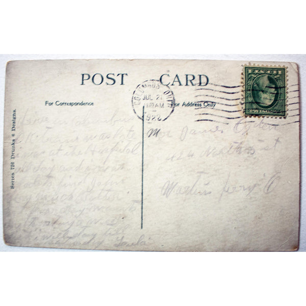 Prohibition or Temperance Postcard 'I'm saving some for you. - Come on around!'