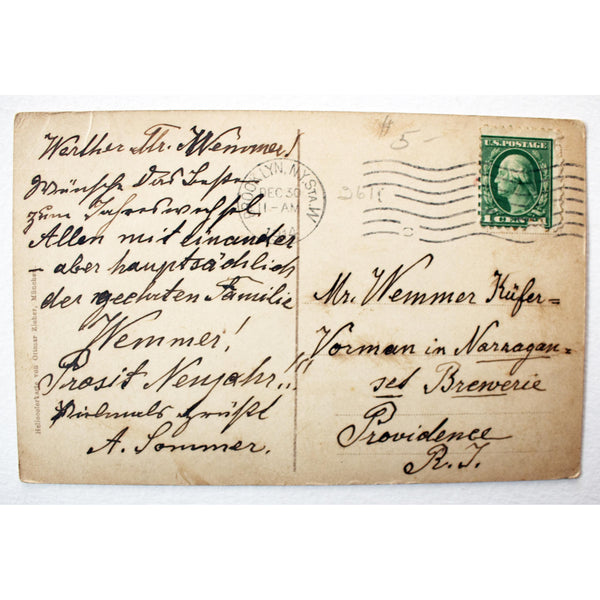 Heliocolorkarte von Ottmar Zieher Postcard 'Bier-Uberschwemmung'