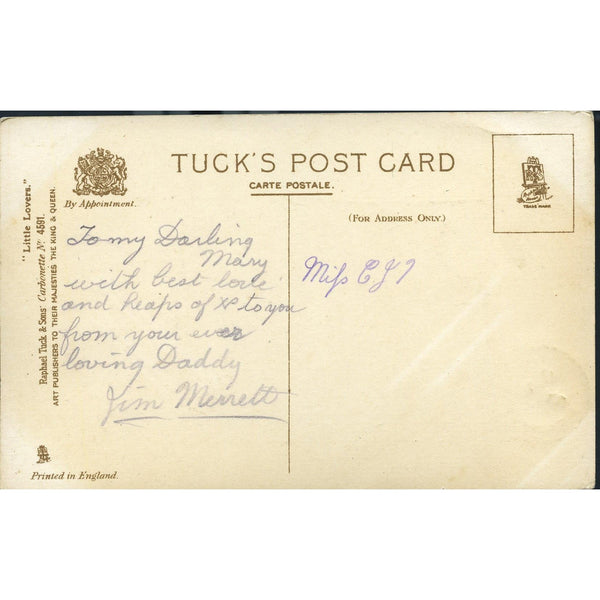Tuck's 'Carbonette' Postcard 'Little Lovers'