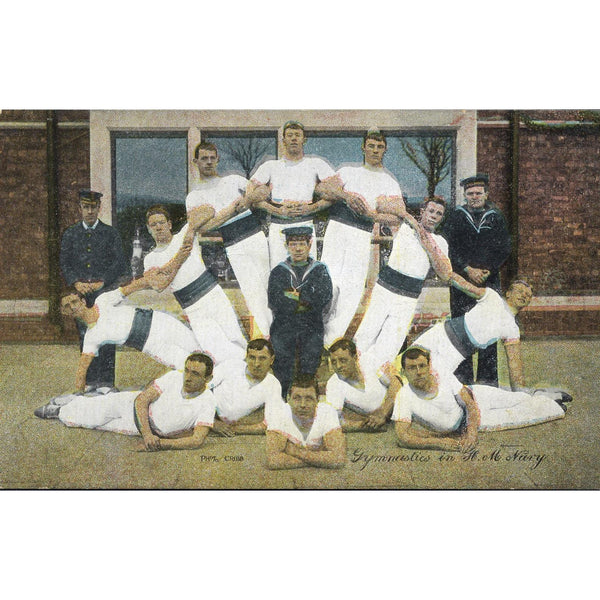 'Fine Art' Postcard 'Gymnastics in H. M. Navy'