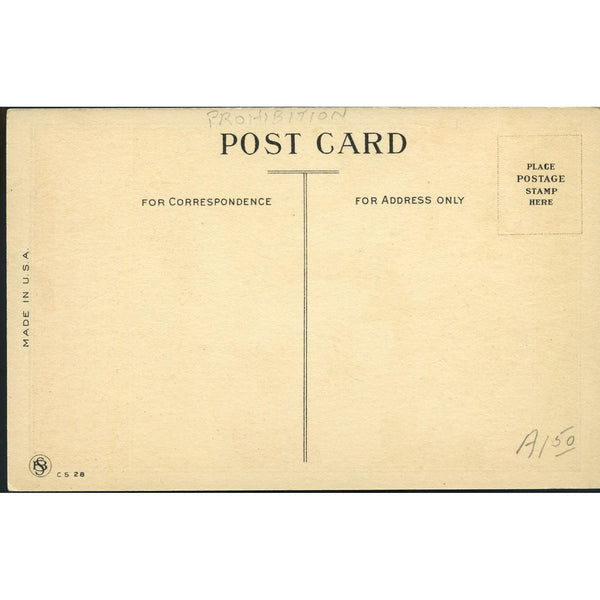 Prohibition Postcard 'Ain't it funny'