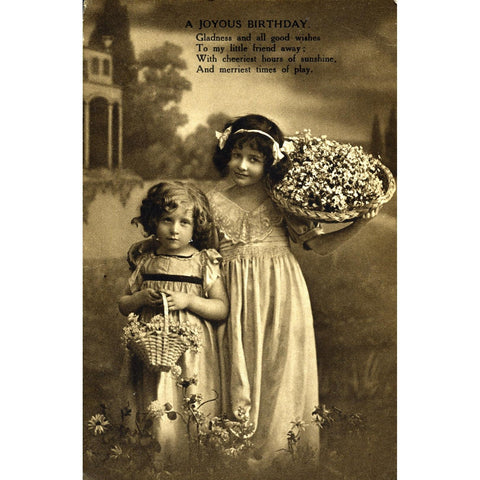 Photographic Postcard 'A Joyous Birthday'