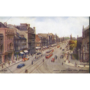 Valentine's 'Art Colour' Postcard 'Princes Street from West, Edinburgh'