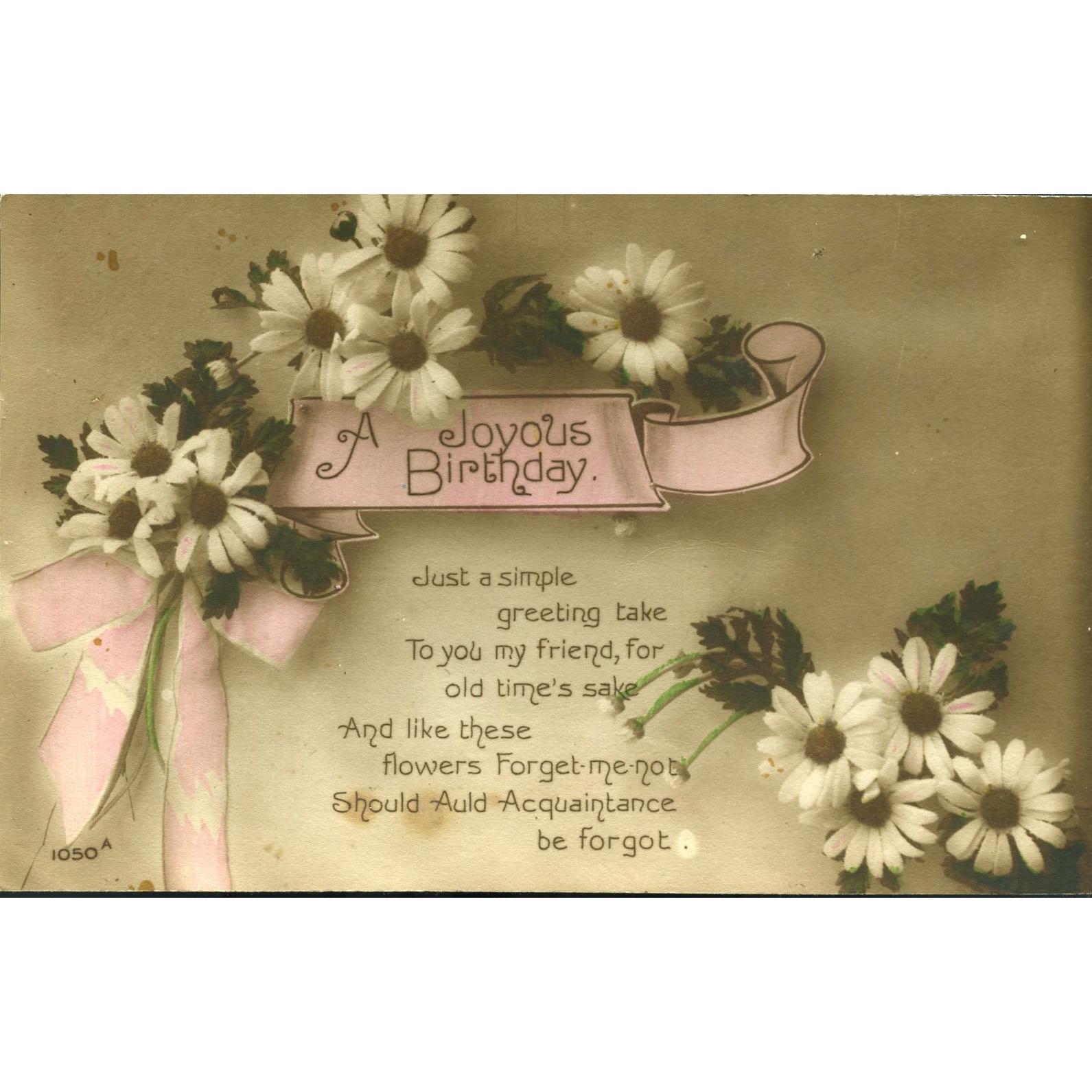 Greetings Postcard 'A Joyous Birthday'