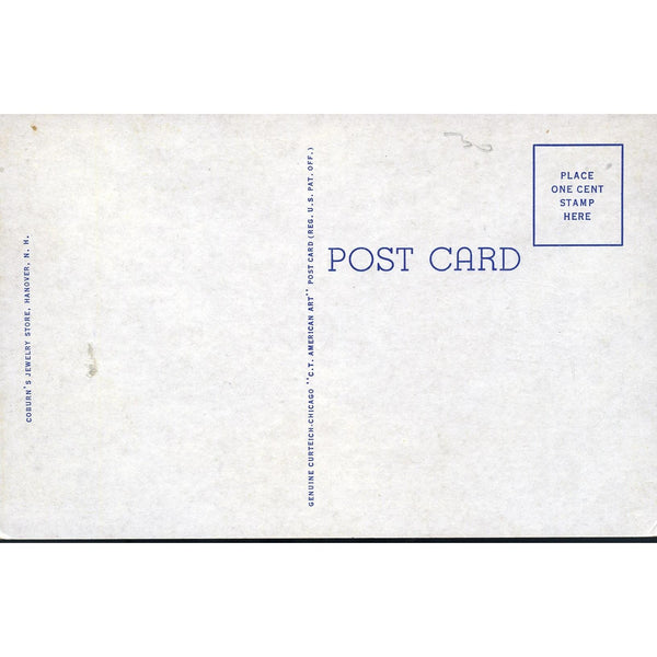 Curteich Chicago Linen Postcard 'Rollins Chapel, Dartmouth College, Hanover, N.H.'