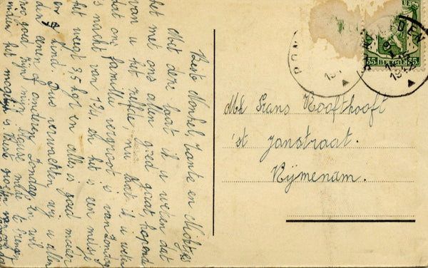 Vintage Dutch New Year Christmas Postcard 'Gelukkig Nieuwjaar'