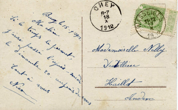 Real Photograph Postcard Little Girl and St. Bernard Dog
