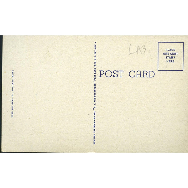 'C.T. Art-Colortone' Linen Postcard 'Observatory, Portland, Maine, Built 1807'